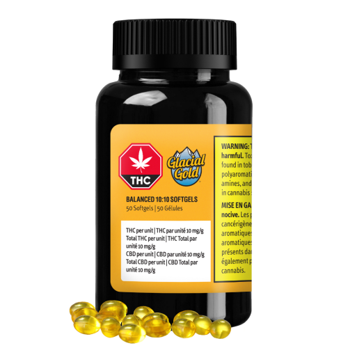 Glacial Gold Balanced 10:10 Softgels - 50 X 0.35g