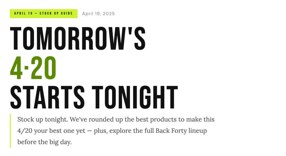 4-20's Hottest Products for 2026